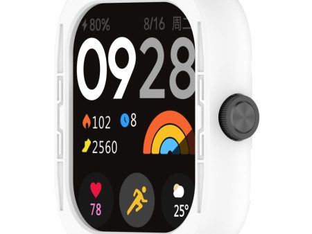 Xiaomi RedMi Watch 4 Silicone Protective Cover Watch Case - White For Sale