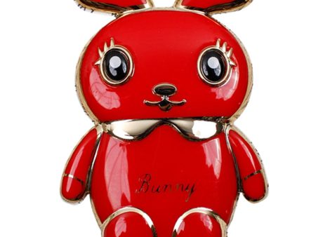 Universal electroplated cute rabbit phone kickstand - Red Fashion