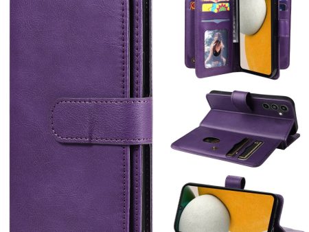 10-slot Samsung Galaxy A15 wallet case - Purple Online