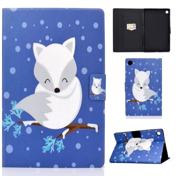 Lenovo Tab M10 FHD Plus cool pattern leather flip case - White Fox For Cheap