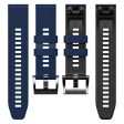 22mm dual-color honeycomb style silicone strap for Amazfit   Garmin   Coros watch - Sapphire+Black Online Sale