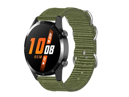 22mm Huawei Watch GT Runner   GT 3 46mm nylon watch strap - Army Green For Cheap