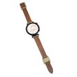 18mm Universal Smart Watch Band Leather Strap Replacement with Square Buckle - Brown Discount