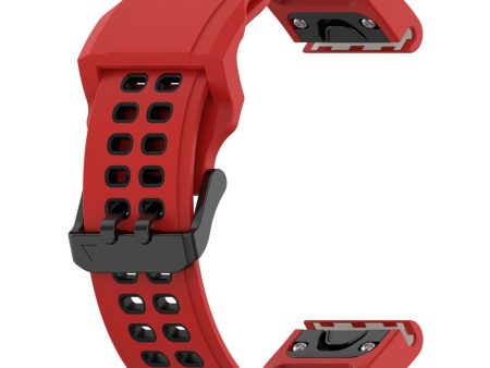 22mm dual-color watch strap for Garmin watch - Red   Black Online now