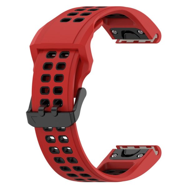 22mm dual-color watch strap for Garmin watch - Red   Black Online now