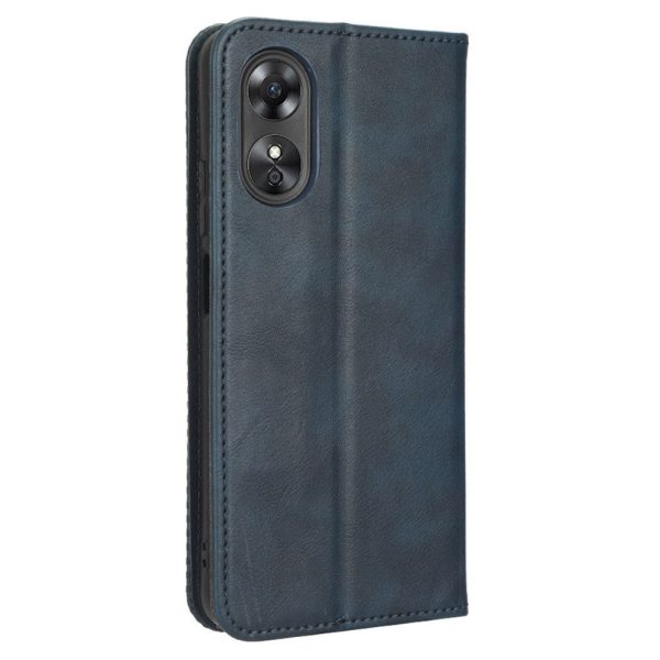 Bofink Vintage Oppo A17 leather case - Blue Discount