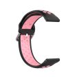 22mm Universal dual color silicone metal buckle watch strap - Black   Pink Online Sale