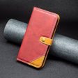 BINFEN two-color leather case for Samsung Galaxy A51 - Red Hot on Sale