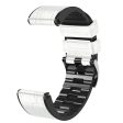 22mm Crocodile texture leather watch strap for Garmin watch - White on Sale