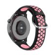 22mm Universal dual color silicone metal buckle watch strap - Black   Pink Online Sale