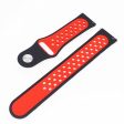 20mm Universal two-tone silicone watch band - Black   Red Discount