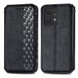 Motorola Edge 40 Neo leather case with a stylish rhombus imprint - Black Cheap