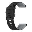 22mm dual color silicone watch strap for Garmin watch  - Black   Grey Discount