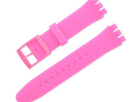 19mm Universal silicone watch strap - Deep Pink For Cheap