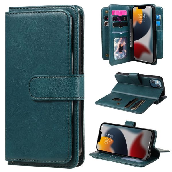 10-slot wallet case for iPhone 15 Plus - Green Online now