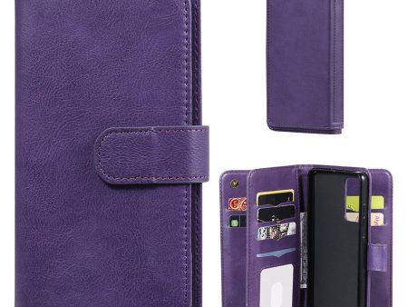 10-slot wallet case for Samsung Galaxy A52 5G - Purple For Cheap