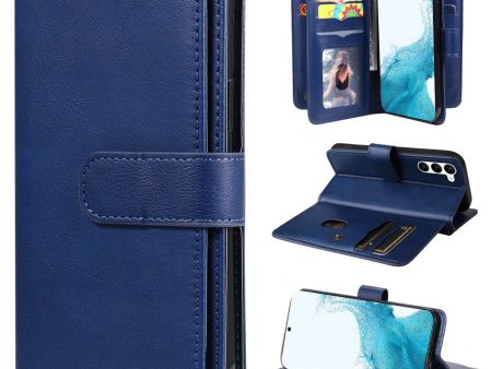 10-slot wallet case for Samsung Galaxy S23 Plus - Dark Blue on Sale