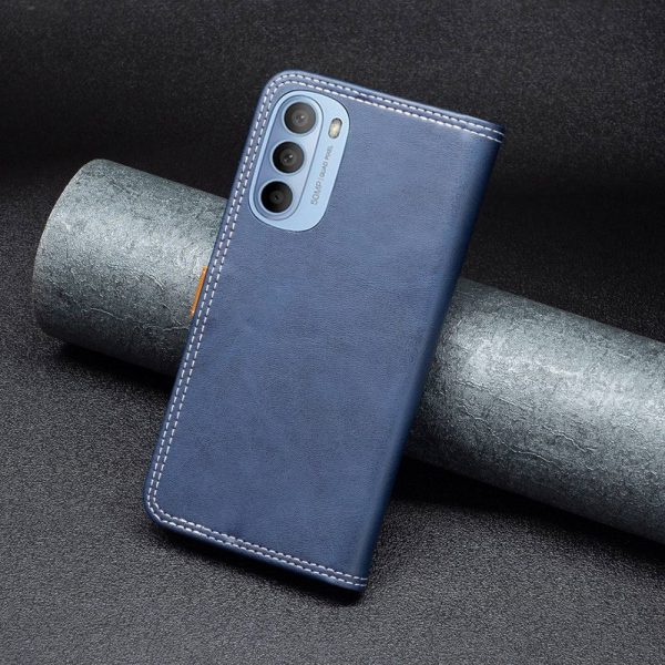 BINFEN two-color leather case for Motorola Moto G41   G31 - Blue Sale