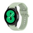 20mm silicone watch strap with color buckle for Samsung Watch - Light Green Online Sale