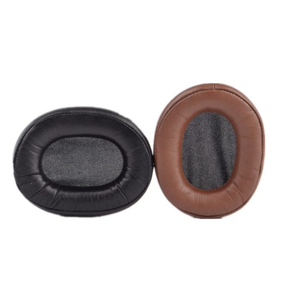 1 Pair Audio-Technica ATH-M50X   MSR7   M40   M20 leather ear cushions - Brown For Cheap