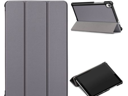 Lenovo Tab M8 litchi leather flip case - Grey Supply