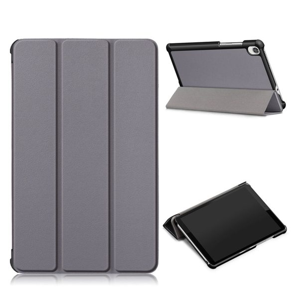 Lenovo Tab M8 litchi leather flip case - Grey Supply