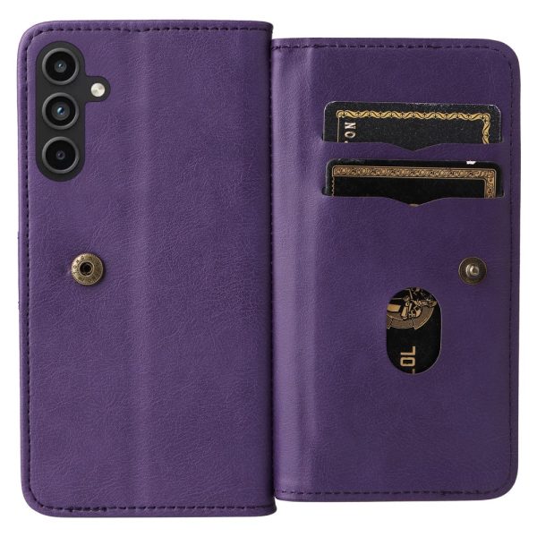 10-slot Samsung Galaxy A15 wallet case - Purple Online