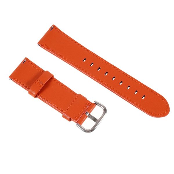 20mm Universal solid color leather watch strap - Yellow Fashion