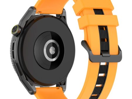 20mm Universal dual-color silicone watch strap - Yellow   Black Online