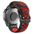 22mm dual color silicone strap for Garmin and Coros watch - Black   Red Online now