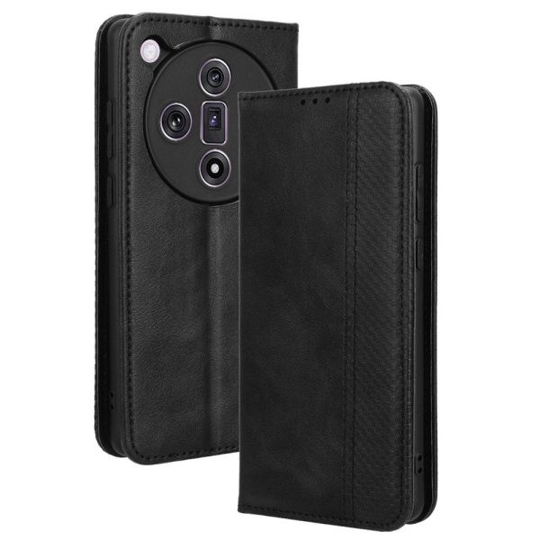 Bofink Vintage Oppo Find X7 leather case - Black Fashion