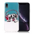 iPhone Xr luminous pattern flexible case - Dog Wearing Headphone on Sale