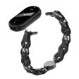 Xiaomi Smart Band 8 Genuine Cowhide leather adorned on metal strap - Black Hot on Sale