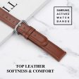 Watch Strap Coros Watch GT   GT 2 46mm   42mm   Samsung Galaxy Watch 46mm First Layer Cowhide Wrist Band - Brown Online Sale