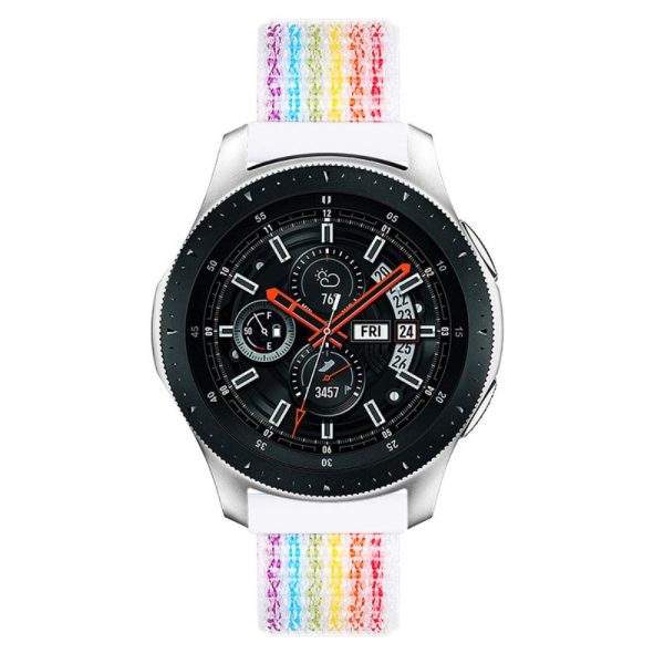 22mm Samsung Galaxy Watch 3 (45mm)   Watch (46mm)   Gear S3 nylon watch strap - Multi-color Sale