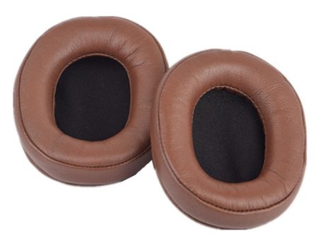 1 Pair Audio-Technica ATH-M50X   MSR7   M40   M20 leather ear cushions - Brown For Cheap