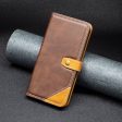 BINFEN two-color leather case for Samsung Galaxy A51 - Coffee Fashion