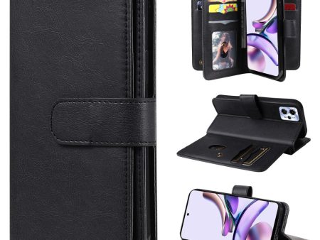 10-slot wallet case for Motorola Moto G23   G53   G13 - Black Cheap