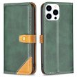 BINFEN two-color leather case for iPhone 14 Pro - Green Cheap