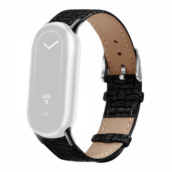 Xiaomi Smart Band 8   Smart Band 8 NFC Wrist Strap Woven Texture Cowhide Leather Band - Black Online