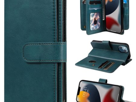 10-slot wallet case for iPhone 14 - Blackish Green Online