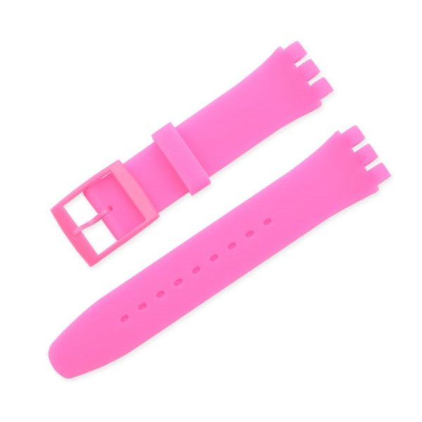 19mm Universal silicone watch strap - Deep Pink For Cheap