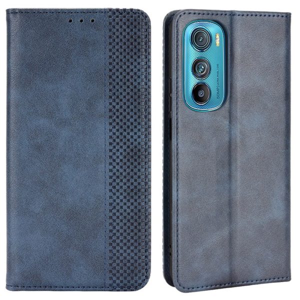 Bofink Vintage Motorola Edge 30 leather case - Blue Online now