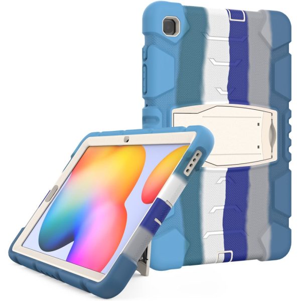 Samsung Galaxy Tab S6 Lite silicone cover with kickstand - Colorful Blue Online