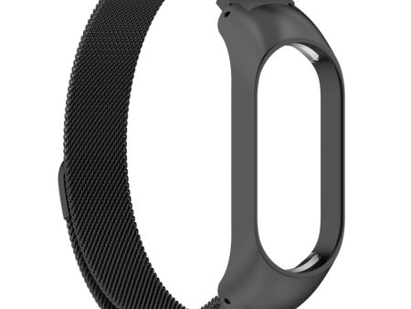 Xiaomi Mi Band 7 milanese stainless steel watch strap - Black Hot on Sale