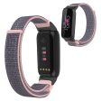 14mm Fitbit Luxe nylon loop watch strap - Sand Pink For Sale