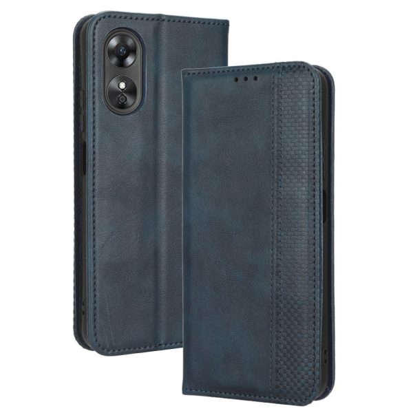 Bofink Vintage Oppo A17 leather case - Blue Discount