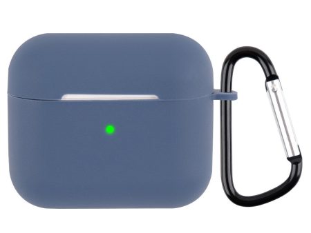 AirPods silicone case with carabiner - Midnight Blue For Sale