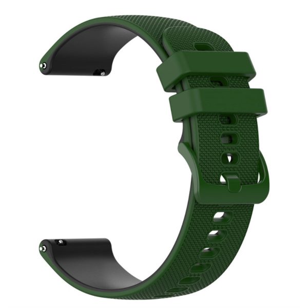 22mm silicone watch strap for Garmin watch - Army Green   Black Cheap