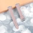 Xiaomi Smart Band 8 Pro Replacement Rhombus Imprinted Genuine Cow Leather Watch Strap - Pink Hot on Sale